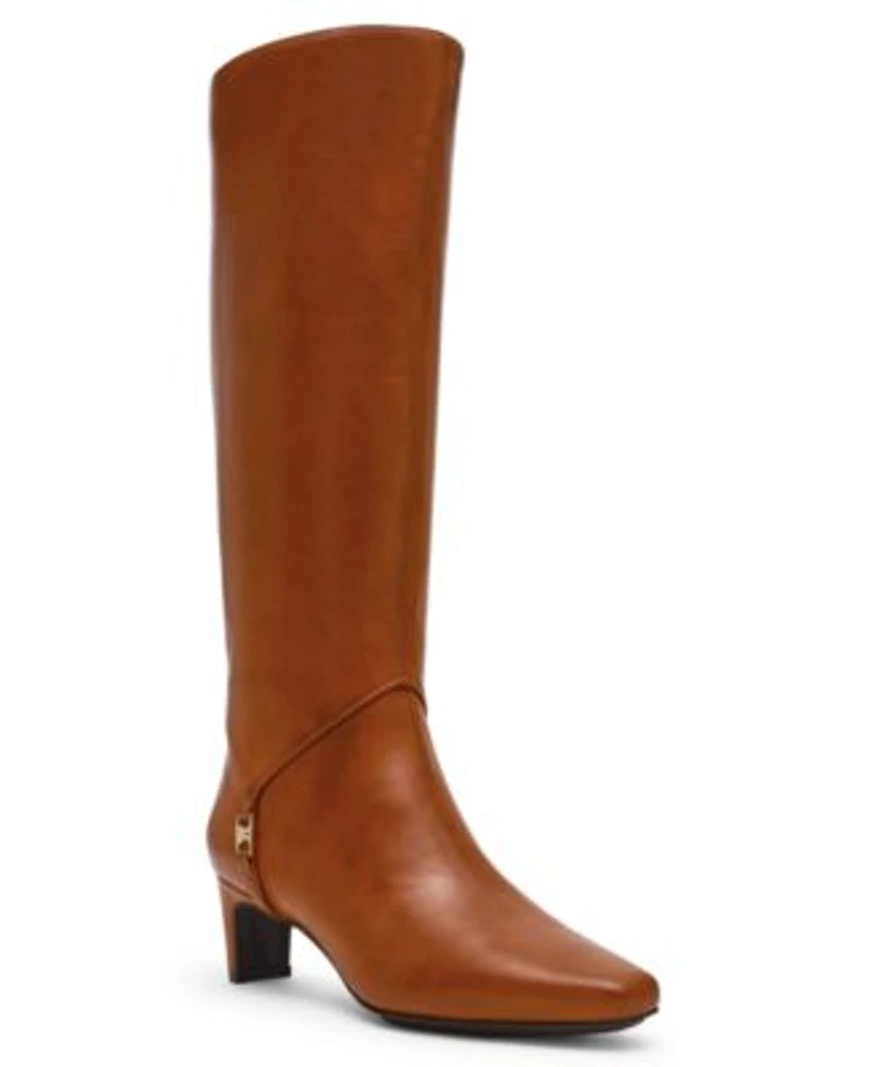 Anne Klein Womens Iverson Knee High Dress Boots Regular Wide Calf