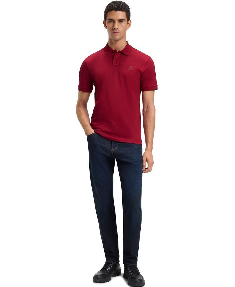 Boss by Hugo Men's Slim-Fit Stretch-Cotton Logo Patch Polo Shirt