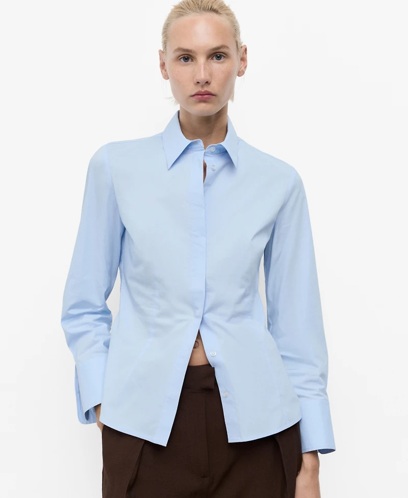 Mango Women's Slim-Fit Poplin Shirt