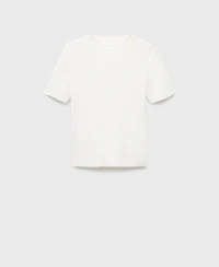 Mango Women's Short-Sleeved Fine-Knit Sweater