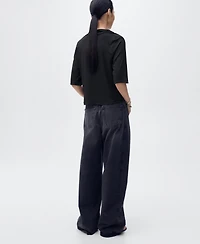 Mango Women's Draped Neck Top