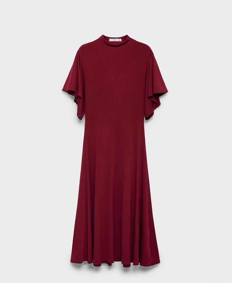 Mango Women's Bell Sleeves A-Line Dress