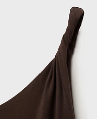 Mango Women's Gathered Strap Asymmetrical Dress