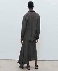 Mango Women's Asymmetrical Maxi Skirt