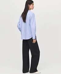 Mango Women's Cotton And Lyocell Blend Straight Shirt
