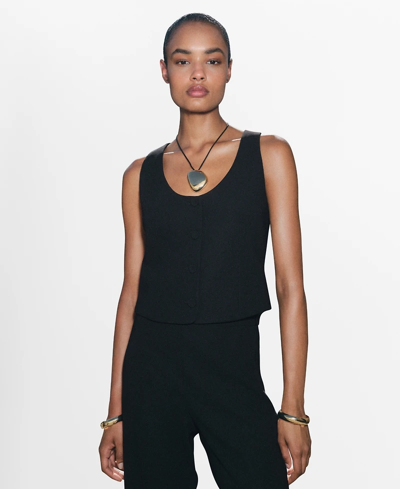 Mango Women's Buttons Suit Vest