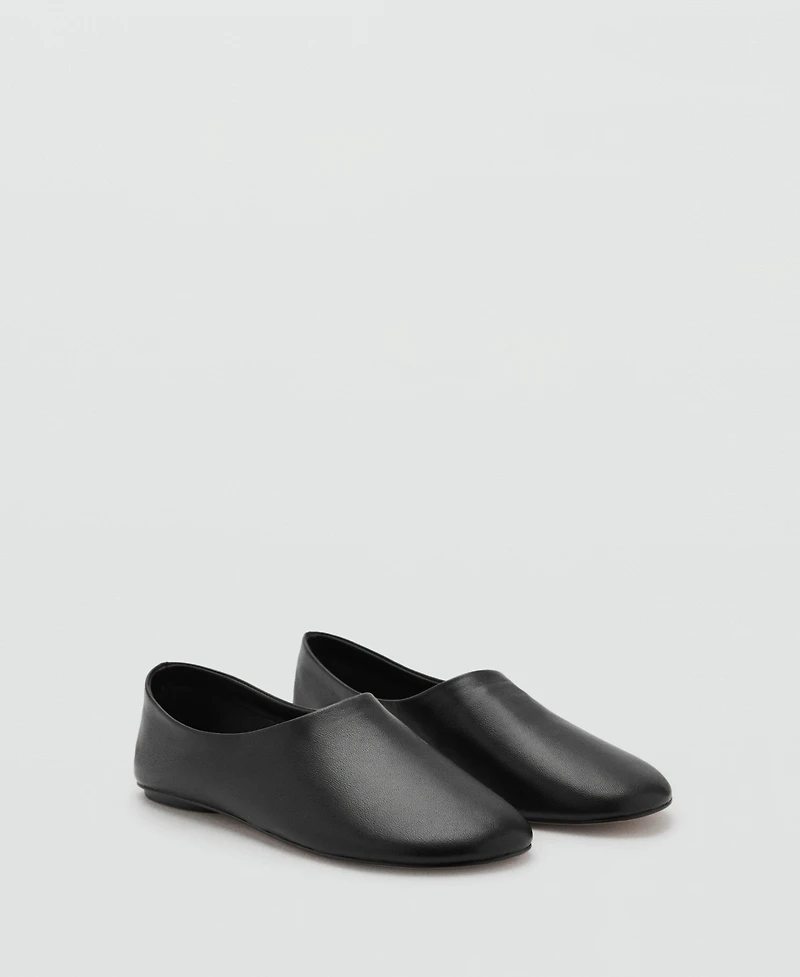 Mango Women's Leather Flat Shoes