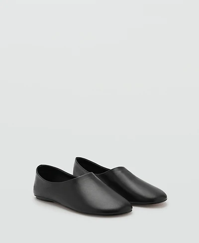 Mango Women's Leather Flat Shoes
