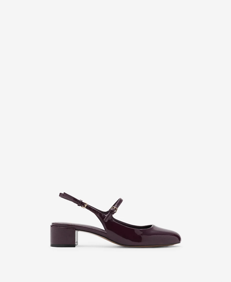 Mango Women's Patent Leather-Effect Block-Heel Shoes