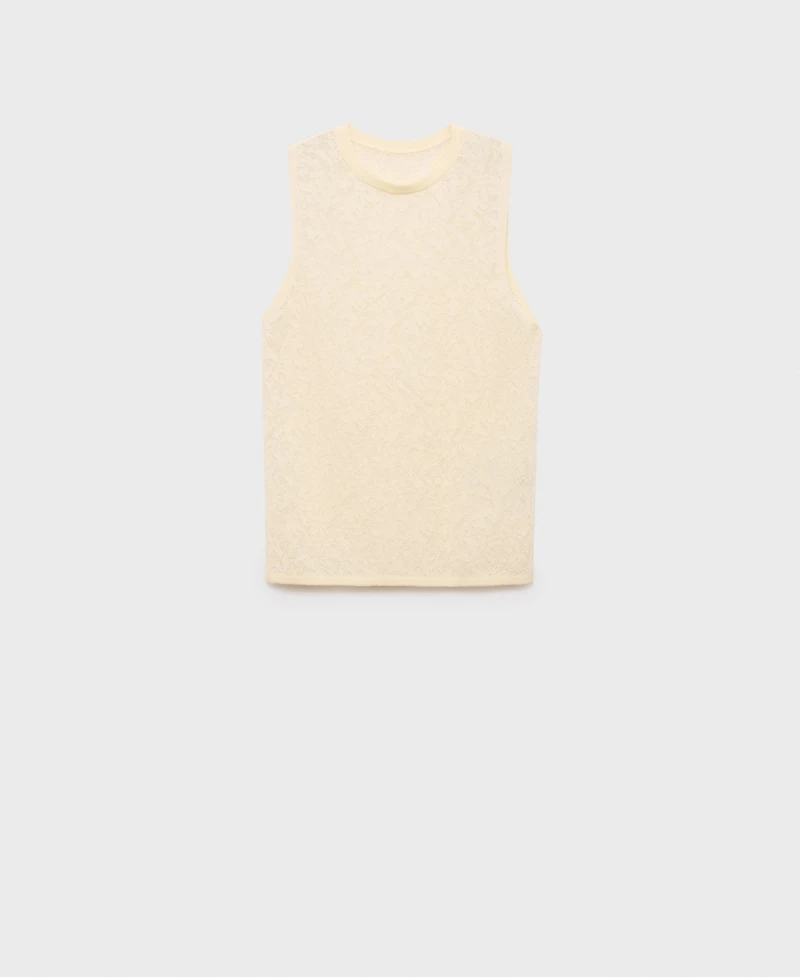 Mango Women's Openwork Knit Top