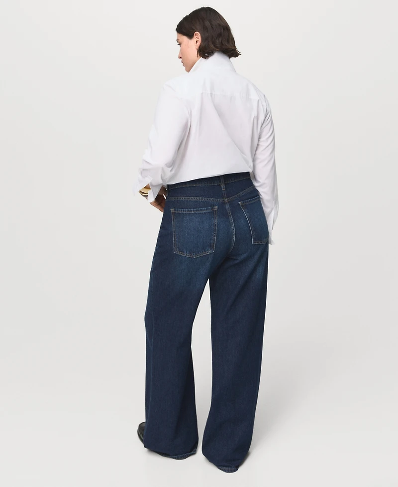 Mango Women's Danila Wide Leg High-Rise Jeans