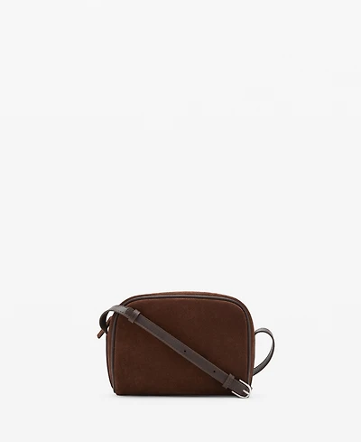 Mango Women's Suede Leather Shoulder Bag