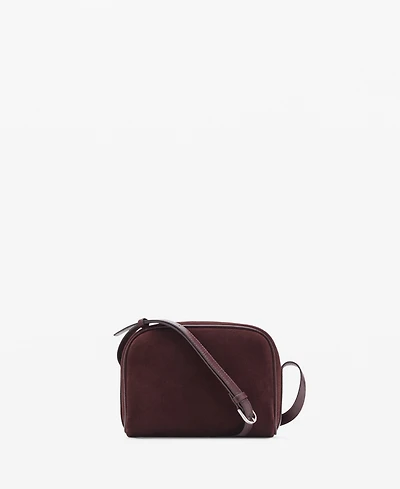 Mango Women's Suede Leather Shoulder Bag