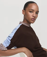 Mango Women's Combined-Design Sweater