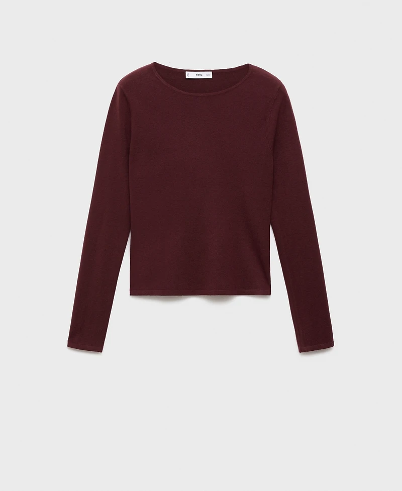 Mango Women's Long-Sleeved Fine-Knit Sweater