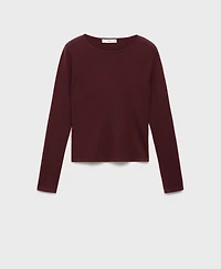 Mango Women's Long-Sleeved Fine-Knit Sweater