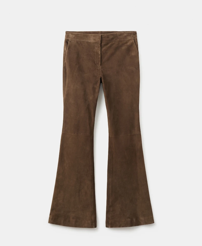 Mango Women's Suede Flare Pants