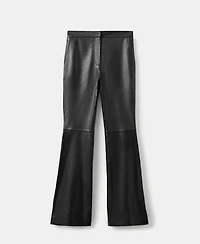 Mango Women's Leather Flare Pants