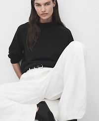 Mango Women's High Collar Sweatshirt