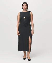 Mango Women's Cut-Out Ruched Dress