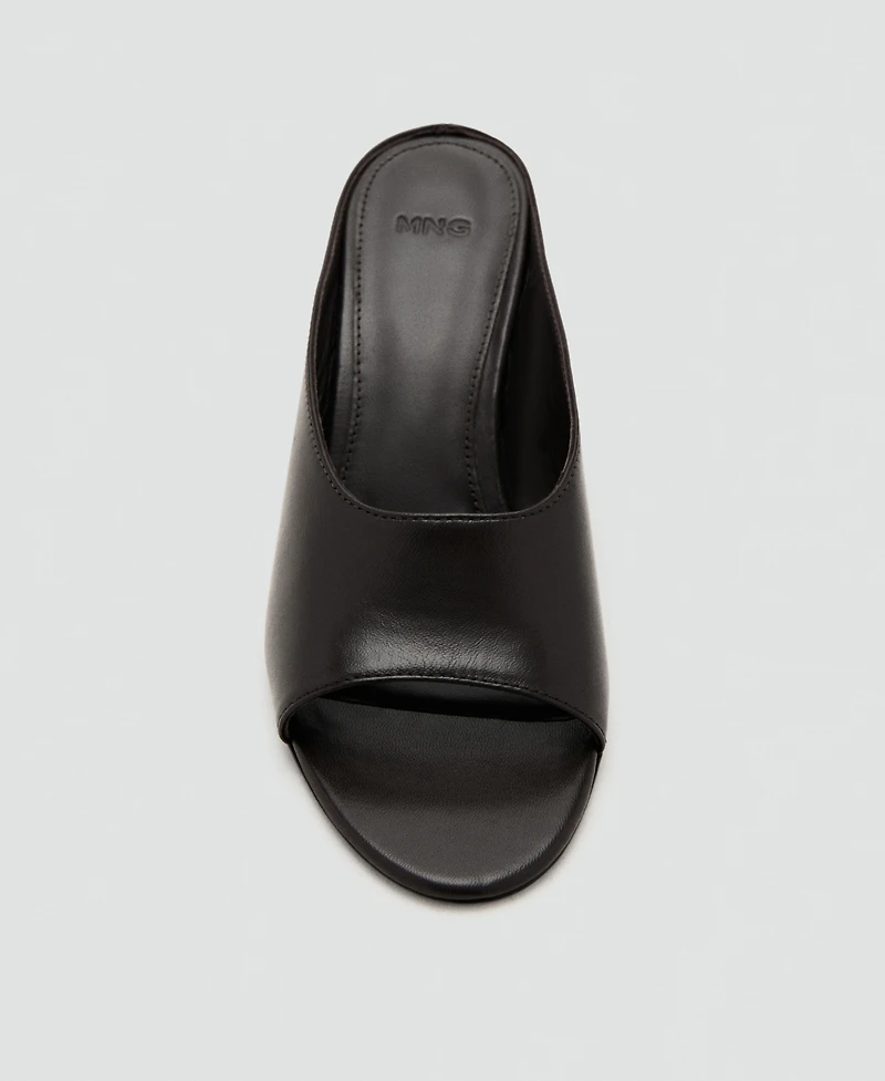 Mango Women's Leather Wedge Sandals