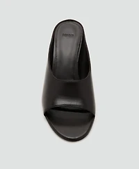 Mango Women's Leather Wedge Sandals