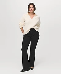 Mango Women's Fiona Flared Mid-Rise Jeans