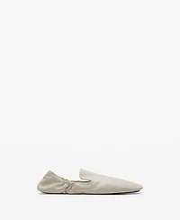 Mango Women's Leather Gathered Shoes