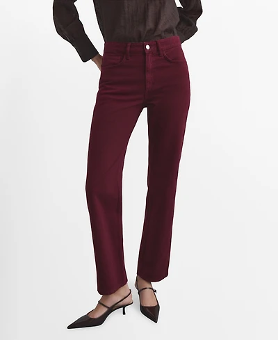 Mango Women's Matilda High-Rise Straight Jeans