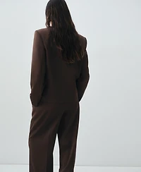 Mango Women's Double-Breasted Suit Jacket