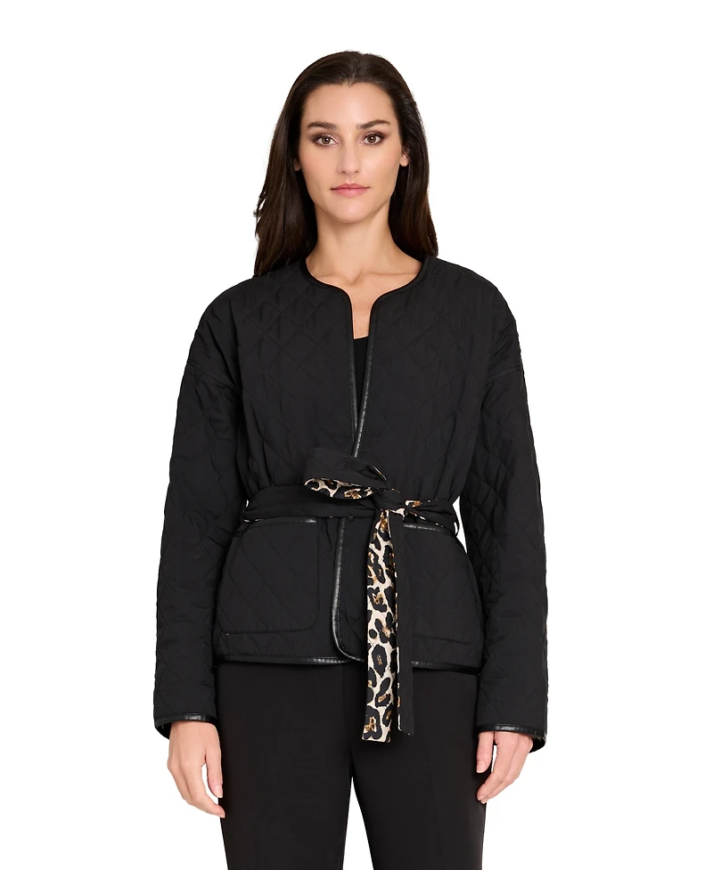 Tahari Asl Women's Quilted Reversible Jacket