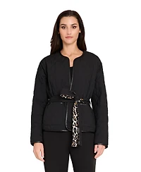 Tahari Asl Women's Quilted Reversible Jacket