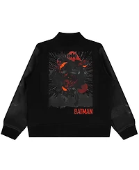Freeze Max Big Boys and Girls Black Batman Comics Signal Full-Zip Varsity Jacket