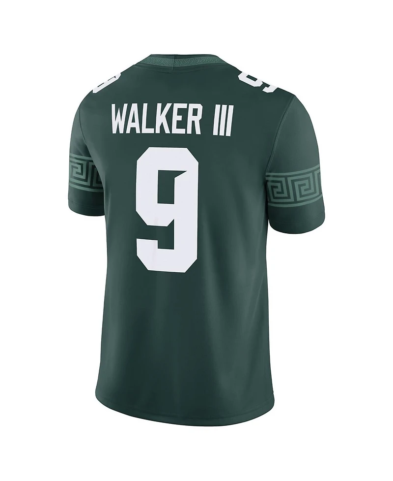 Nike Men's Kenneth Walker Iii Green Michigan State Spartans Player Game Jersey