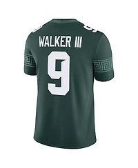 Nike Men's Kenneth Walker Iii Green Michigan State Spartans Player Game Jersey
