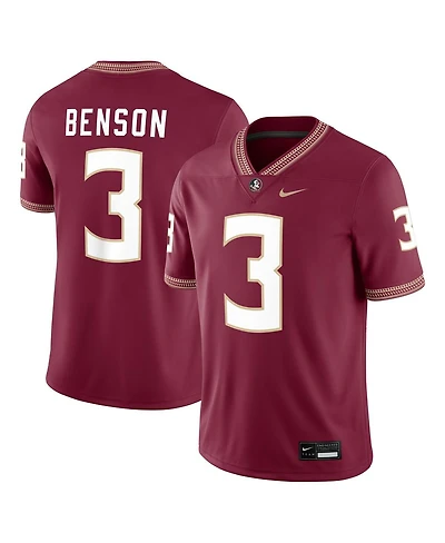 Nike Men's Trey Benson Garnet Florida State Seminoles Player Game Jersey