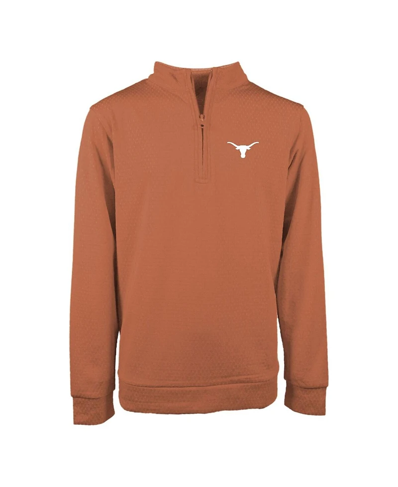 Garb Big Boys and Girls Burnt Orange Texas Longhorns Sterling Long Sleeve Quarter-Zip Performance Sweatshirt