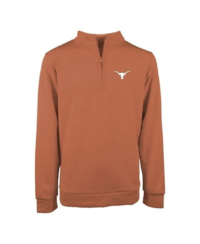 Garb Big Boys and Girls Burnt Orange Texas Longhorns Sterling Long Sleeve Quarter-Zip Performance Sweatshirt