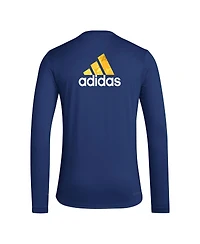 Adidas Men's Navy La Galaxy Local Pop Aeroready Long Sleeve T-Shirt