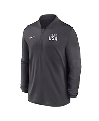 Nike Men's Anthracite Team Usa Dri-fit Half-Zip Pullover Sweatshirt
