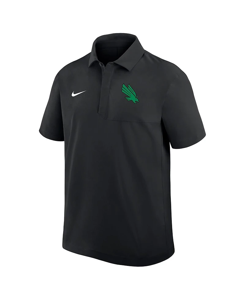 Nike Men's Black North Texas Mean Green 2025 Sideline Polo Shirt