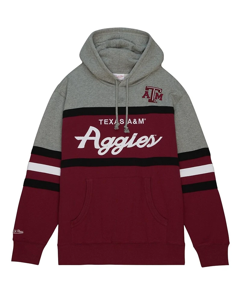 Mitchell & Ness Men's Crimson Texas A M Aggies Head Coach Pullover Hoodie