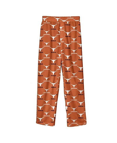 Outerstuff Big Boys and Girls Texas Orange Texas Longhorns All-Over Team Logo Pants