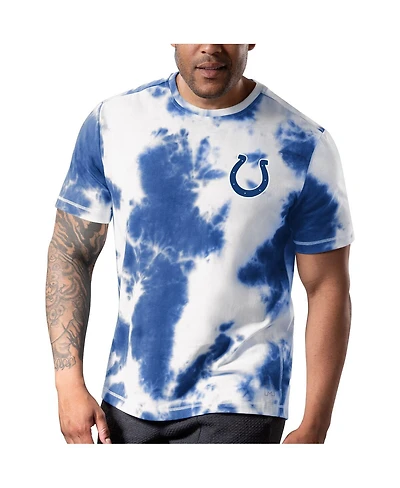 Msx by Michael Strahan Men's Royal Indianapolis Colts Freestyle Tie-Dye T-Shirt