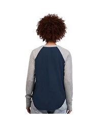 G-iii 4Her by Carl Banks Women's Navy/Gray Dallas Cowboys Waffle Knit Raglan Long-Sleeve T-Shirt