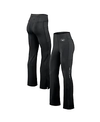 Fanatics Women's Black New York Jets Studio Fitted Flared Leggings