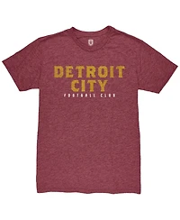 1863FC Men's Maroon Detroit City Fc Wordmark Twisted Tri-Blend Slub T-Shirt