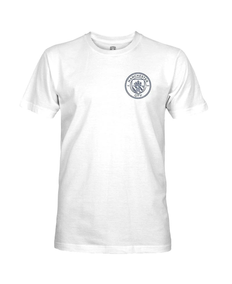 1863FC Men's White Manchester City Four-Time Consecutive Premier League Champions Lockup T-Shirt