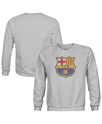 1863FC Big Boys and Girls Heather Gray Barcelona Pullover Crewneck Sweatshirt