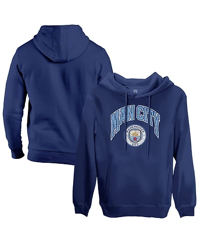 1863FC Men's Navy Manchester City Retro Wordmark Pullover Hoodie